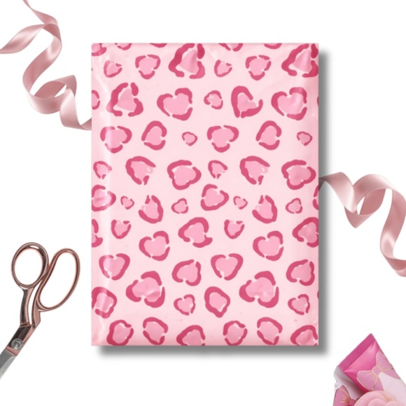 Handbags - 50 Pink Leopard Print (10 x 13) Poly Mailers